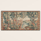 Antique 18th Century French Verdure Flower Garden Tapestry Desk Mat Gallery Image 3
