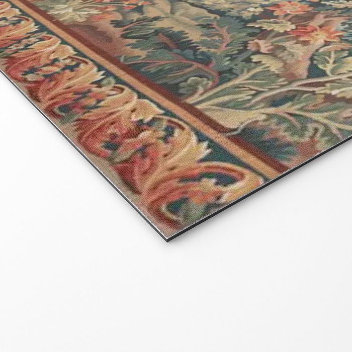 Antique 18th Century French Verdure Flower Garden Tapestry Welcome Mat Gallery Image 2