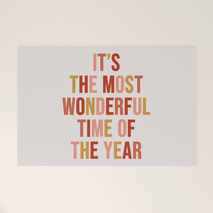 Most Wonderful Time Multi Colored Warm Welcome Mat Gallery Image 1