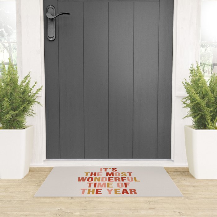 Most Wonderful Time Multi Colored Warm Welcome Mat Gallery Image 3