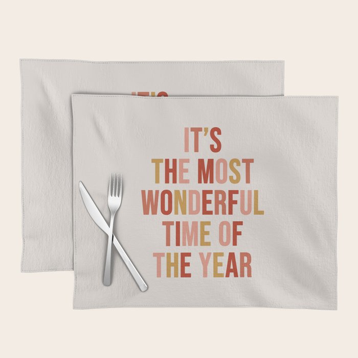 Most Wonderful Time Multi Colored Warm Placemat Gallery Image 1