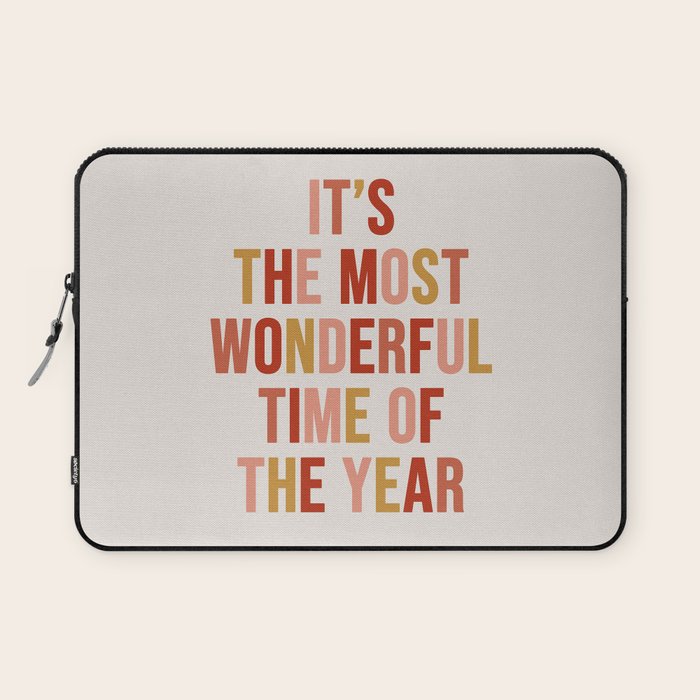 Most Wonderful Time Multi Colored Warm Laptop Sleeve Gallery Image 1
