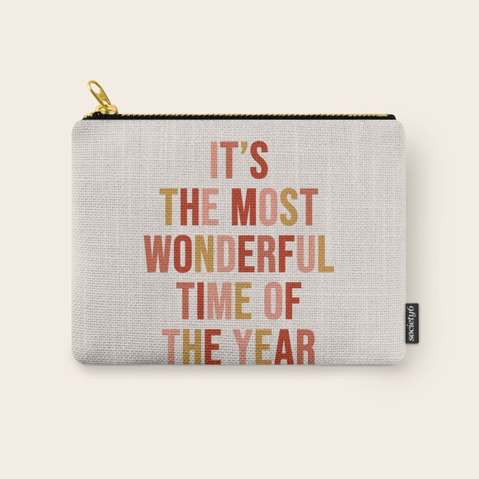 Most Wonderful Time Multi Colored Warm Carry All Pouch Gallery Image 1