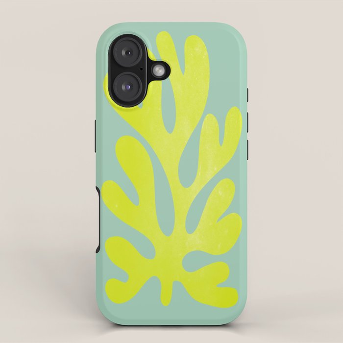 Lime & Sea Green: Matisse Paper Cutouts 06 iPhone Case Gallery Image 1