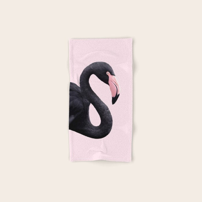 BLACK FLAMINGO Bath Towel Gallery Image 1