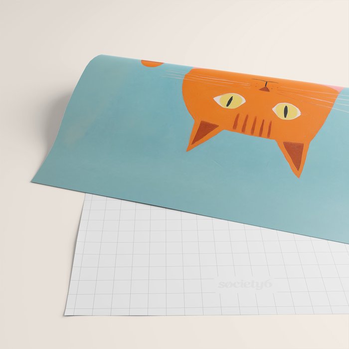 Hungry Cats Fish Feast Wrapping Paper Gallery Image 2
