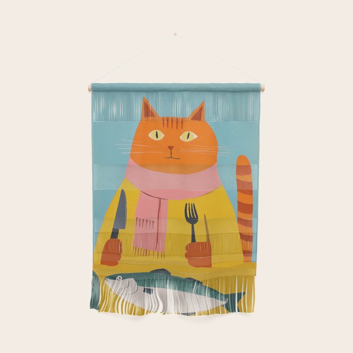 Hungry Cats Fish Feast Wall Hanging Gallery Image 1