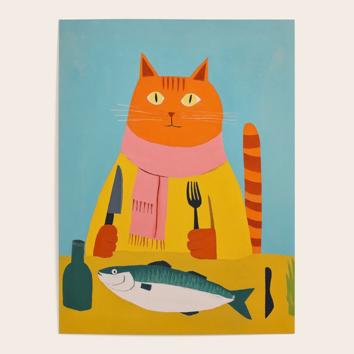 Hungry Cats Fish Feast Poster Gallery Image 1