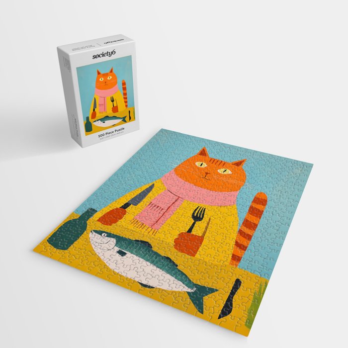 Hungry Cats Fish Feast Jigsaw Puzzle Gallery Image 2