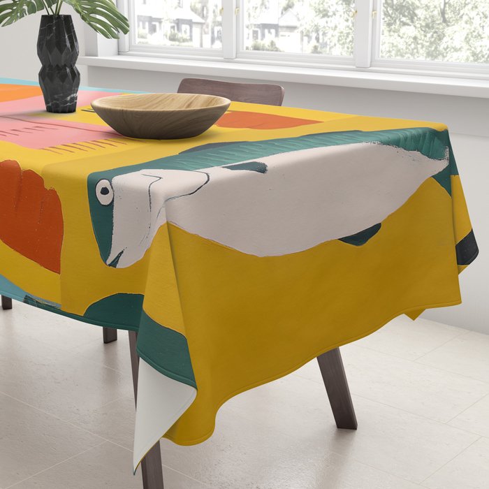 Hungry Cats Fish Feast Tablecloth Gallery Image 3