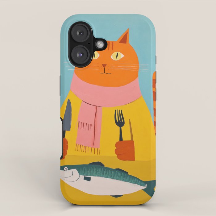 Hungry Cats Fish Feast iPhone Case Gallery Image 1