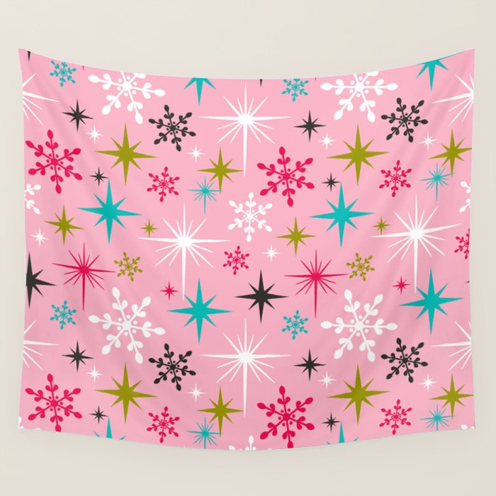 Stardust Pink Wall Tapestry Gallery Image 1