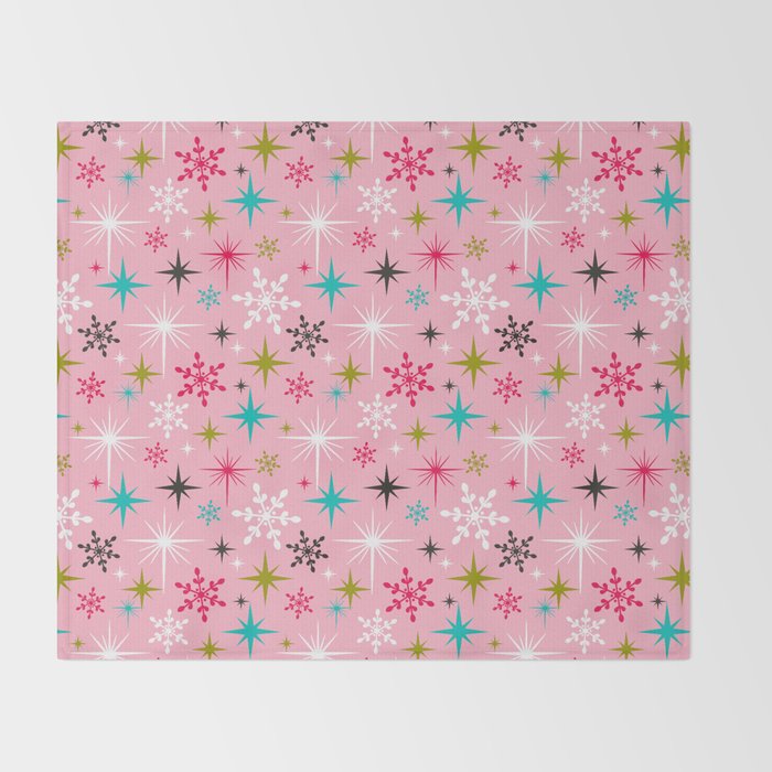 Stardust Pink Throw Blanket Gallery Image 2