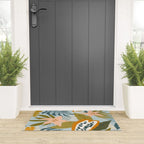 Modern exotic jungle cocoa beans, flowers and plants illustration Welcome Mat Gallery Image 3