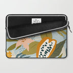 Modern exotic jungle cocoa beans, flowers and plants illustration Laptop Sleeve Gallery Image 2