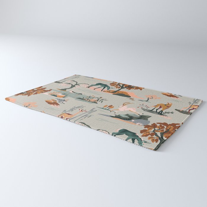Vibrant Unicorn & Animal Pattern Rug Gallery Image 3