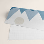 Calming Abstract Geometric Mountains Blue Wrapping Paper Gallery Image 2