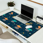 Dinosaurs Floating on an Asteroid Desk Mat Gallery Image 2