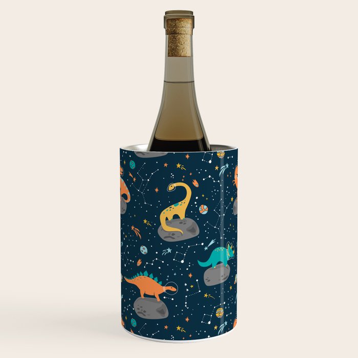 Dinosaurs Floating on an Asteroid Wine Chiller Gallery Image 3