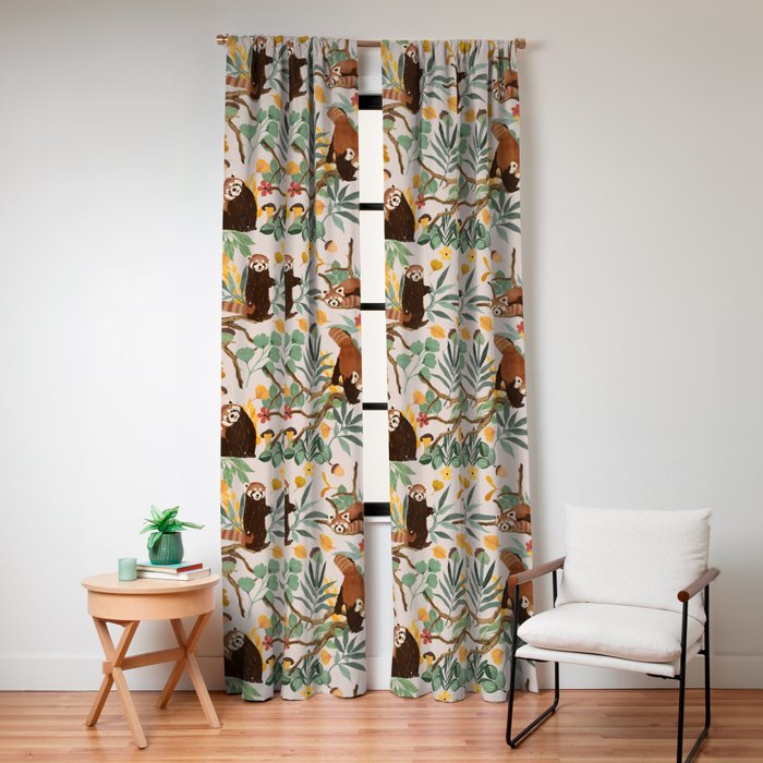 RED PANDAS IN WILD NATURE 10 Window Curtain Gallery Image 4