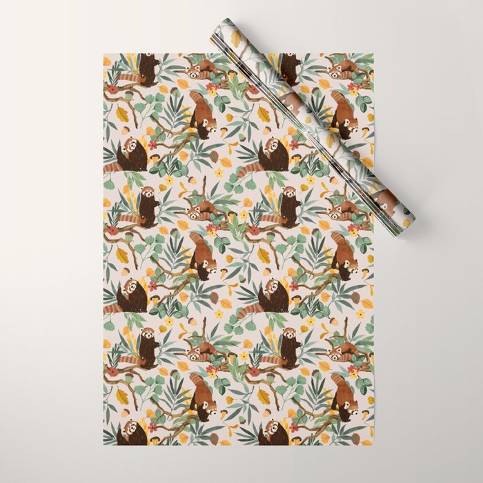 RED PANDAS IN WILD NATURE 10 Wrapping Paper Gallery Image 1