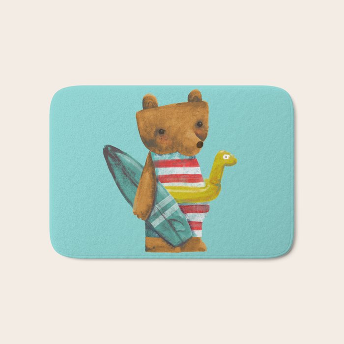 Summer Bear Bath Mat Gallery Image 1