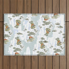 Winter wonderland illustration  Outdoor Rug Gallery Image 1
