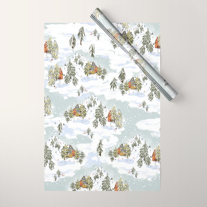 Winter wonderland illustration  Wrapping Paper Gallery Image 1