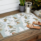 Winter wonderland illustration  Outdoor Rug Gallery Image 2