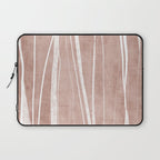 Terracotta White Lines Abstract Artwork Laptop Sleeve Gallery Image 1