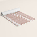 Terracotta White Lines Abstract Artwork Yoga Mat Gallery Image 2
