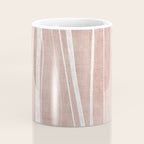 Terracotta White Lines Abstract Artwork Coffee Mug Gallery Image 4