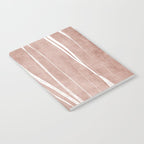 Terracotta White Lines Abstract Artwork Notebook Gallery Image 2