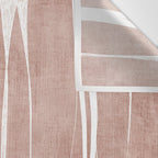 Terracotta White Lines Abstract Artwork Wall Tapestry Gallery Image 3
