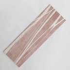 Terracotta White Lines Abstract Artwork Yoga Mat Gallery Image 1