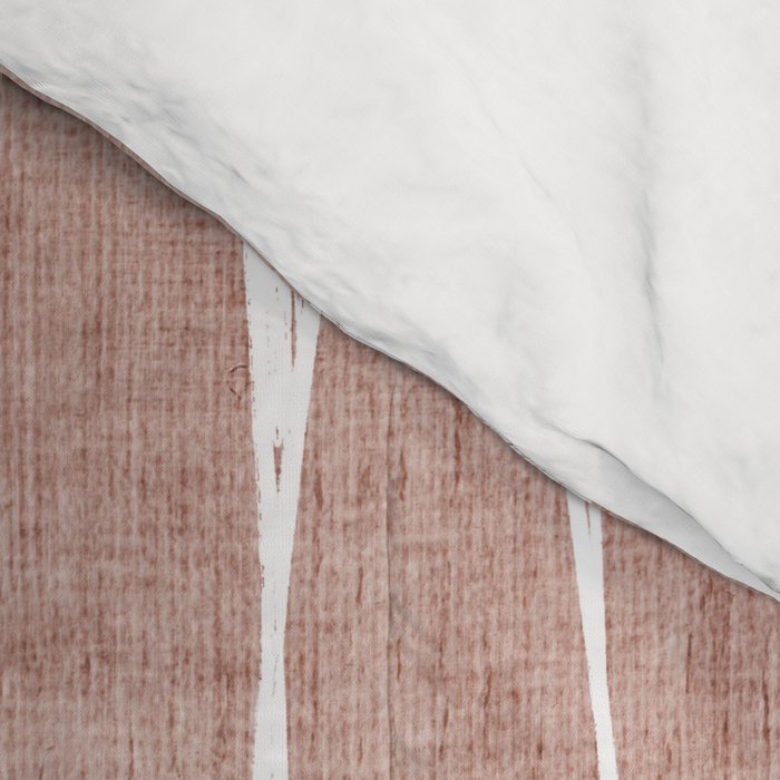 Terracotta White Lines Abstract Artwork Comforter Gallery Image 4