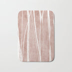 Terracotta White Lines Abstract Artwork Bath Mat Gallery Image 1