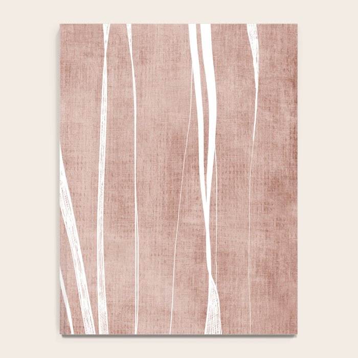 Terracotta White Lines Abstract Artwork Notebook Gallery Image 4