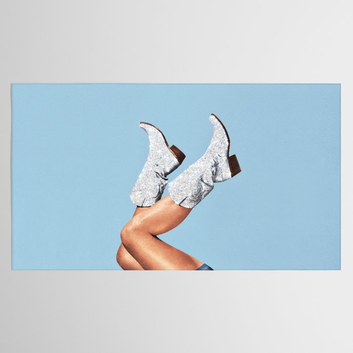 These Boots - Glitter Blue Tablecloth Gallery Image 2
