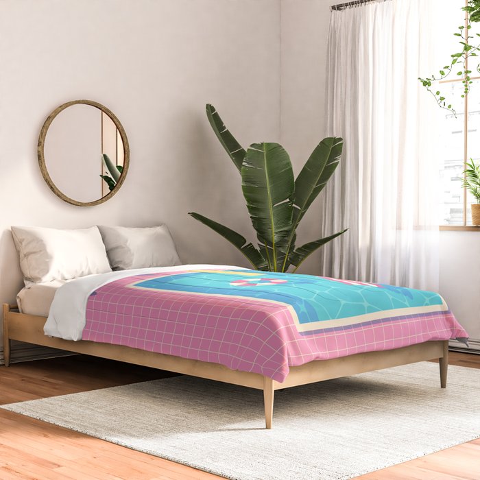 Retro 80s Swimming Pool Comforter Gallery Image 2