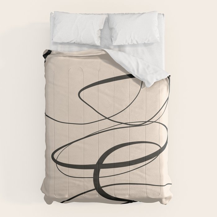 Abstract line art 48a Comforter Gallery Image 1