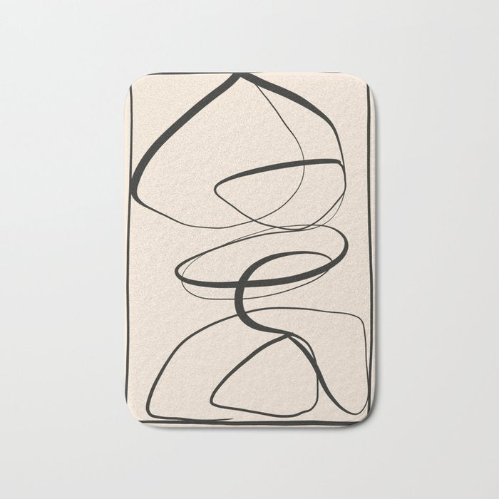 Abstract line art 48a Bath Mat Gallery Image 1