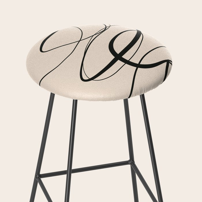 Abstract line art 48a Stool Gallery Image 2