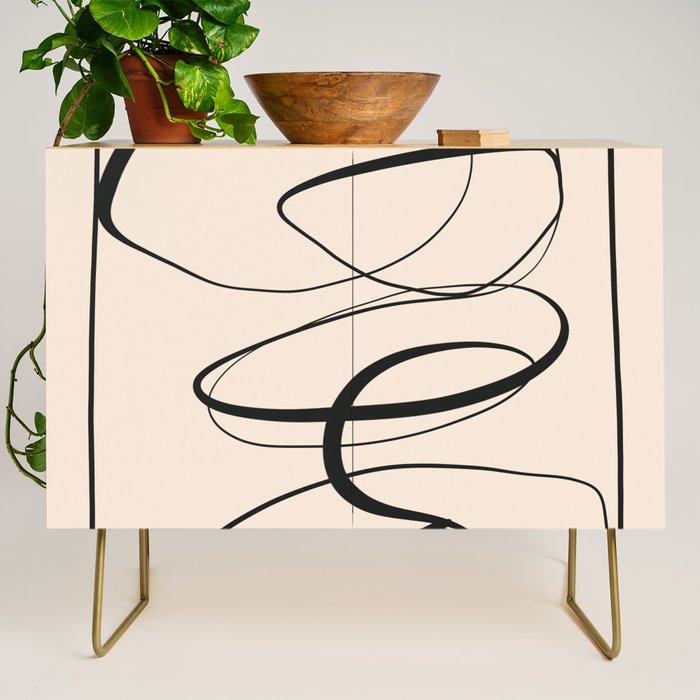 Abstract line art 48a Credenza Gallery Image 1