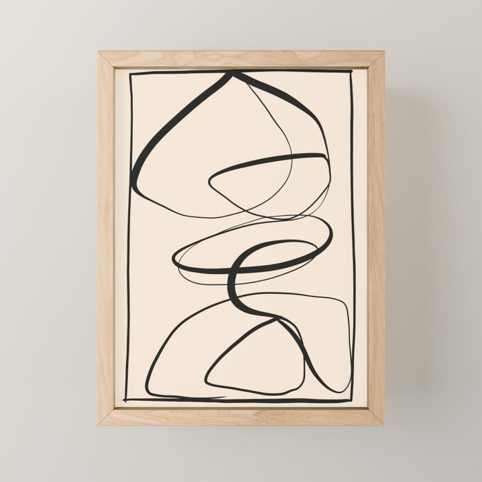 Abstract line art 48a Mini Art Print Gallery Image 1