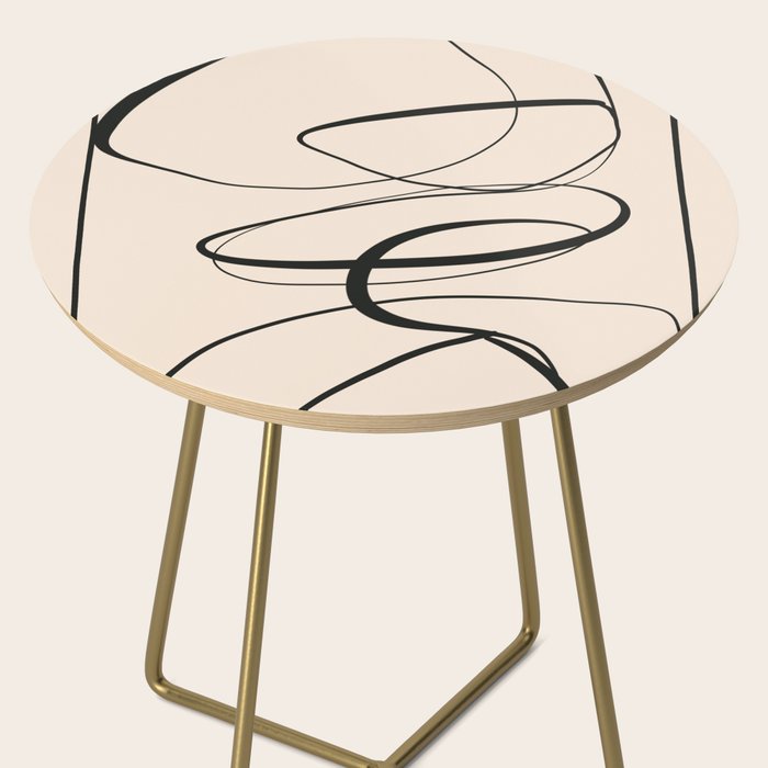 Abstract line art 48a Side Table Gallery Image 2