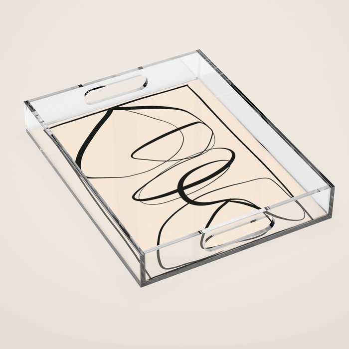Abstract line art 48a Acrylic Tray Gallery Image 1