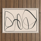Abstract line art 48a Outdoor Rug Gallery Image 1
