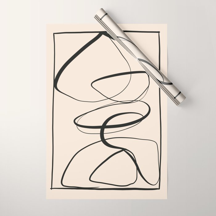 Abstract line art 48a Wrapping Paper Gallery Image 1