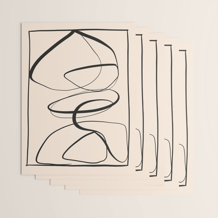 Abstract line art 48a Wrapping Paper Gallery Image 3